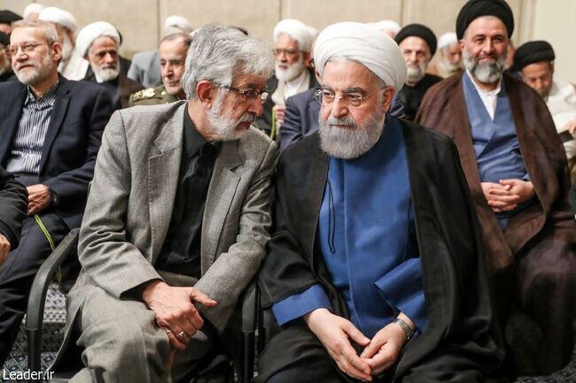 عکسی از همنشینی حسن روحانی و حدادعادل در دیدار با رهبری / لاریجانی و انصاری هم آمدند 2