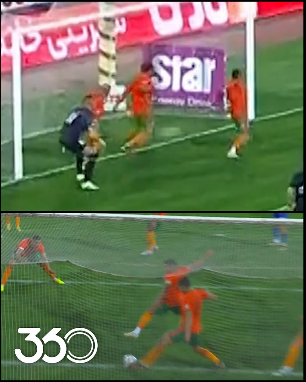 عکس| جنجالیترین صحنه بازی؛ آیا گل استقلالیها سوخت؟