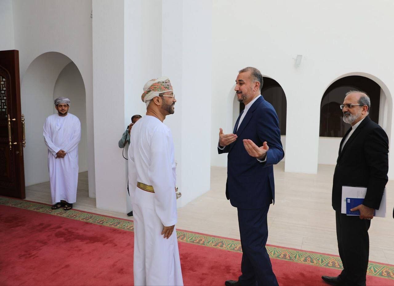 عکس | ژست امیرعبداللهیان در برابر وزیر خارجه عمان