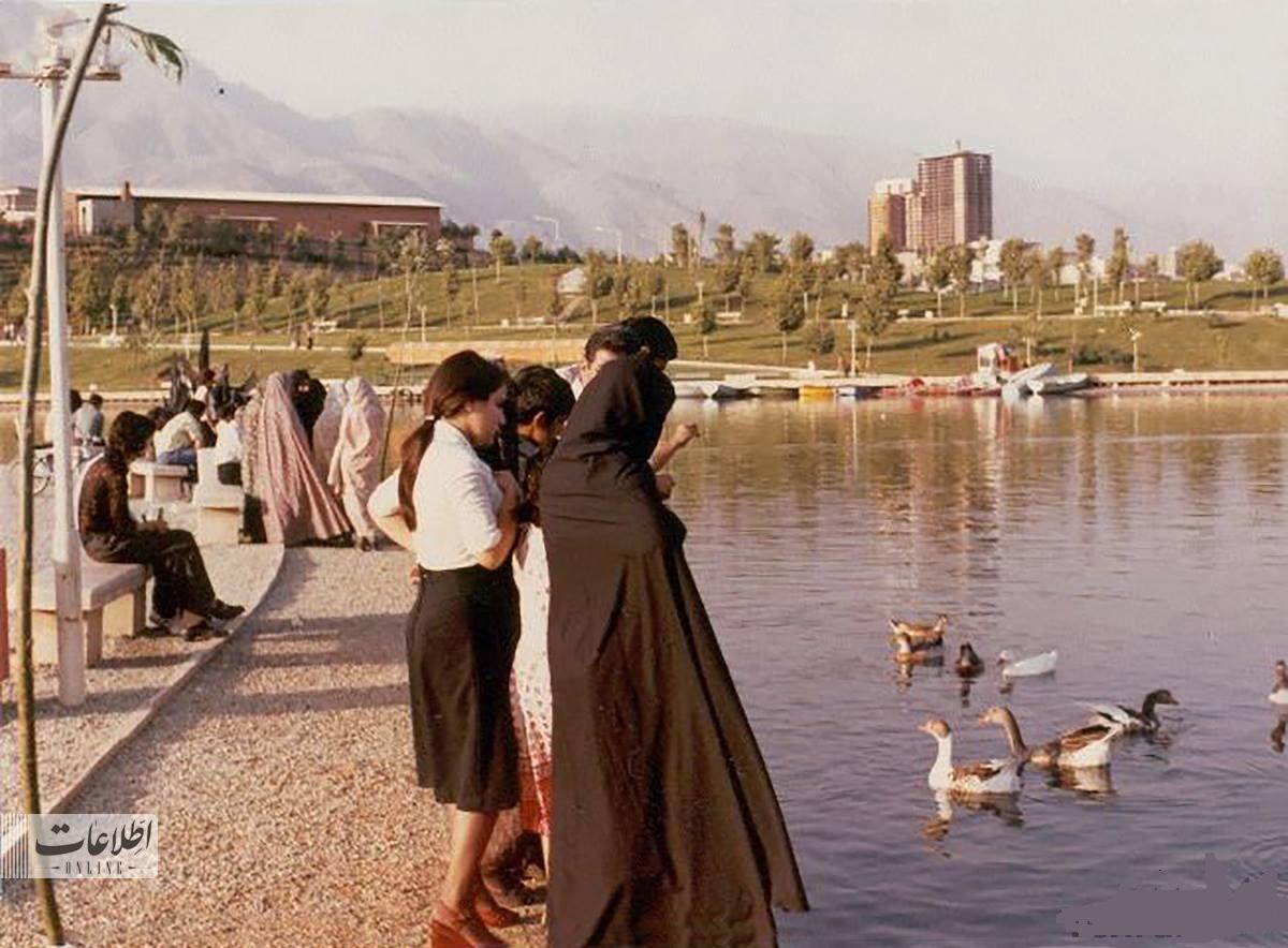 تهران قدیم| دریاچه پارک ملت ۵۰ سال قبل این شکلی بود/ عکس