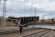 ببینید | لحظه هولناک و مرگبار فرو ریختن پل پانینسکی در اسمولنسک روسیه