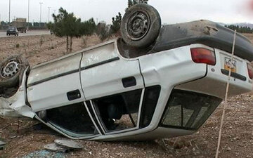 عکس | واژگونی عجیب پراید در کوی فیروز تبریز