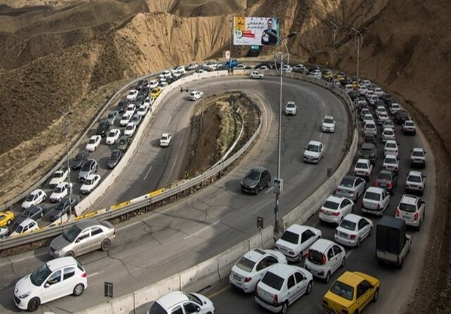 - وضعیت ترافیک در محورهای مواصلاتی به تهران