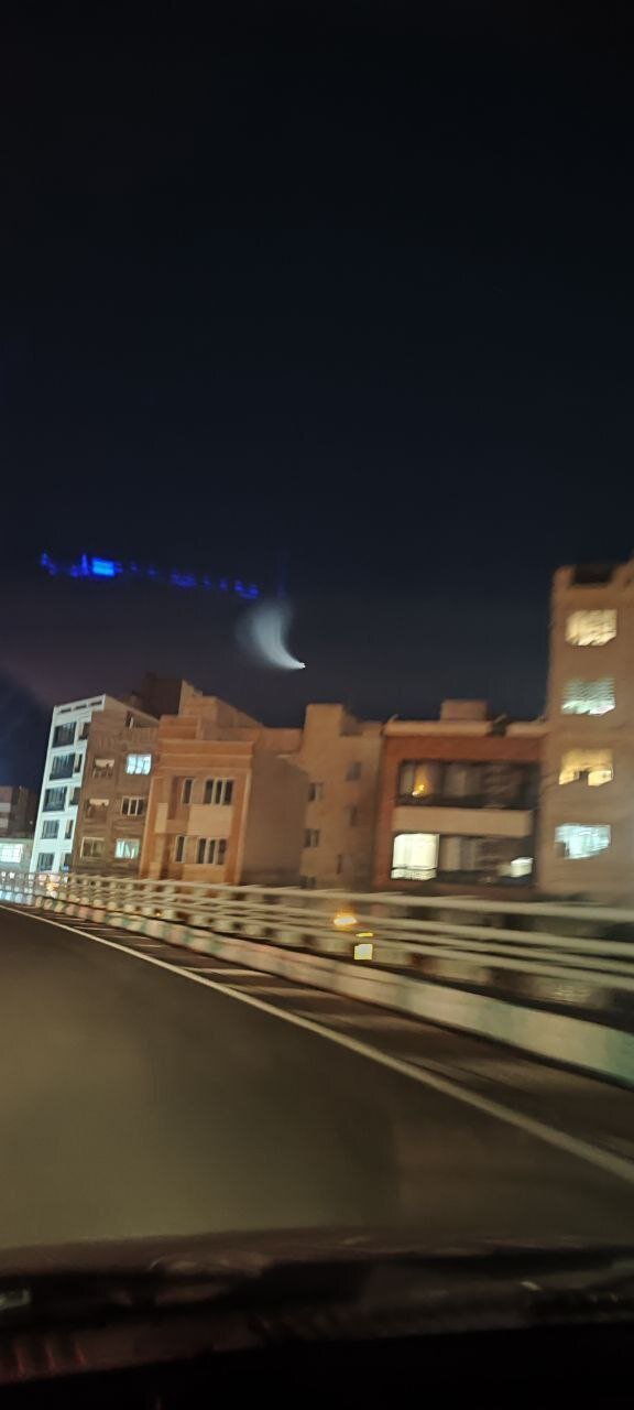 عکس | اولین تصویر از دیده شدن شی نورانی ناشناس در آسمان تهران