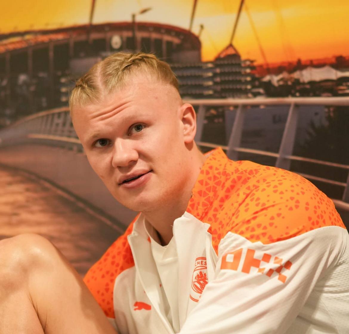 عکس| مدل موی متفاوت و وایکینگی ارلینگ هالند