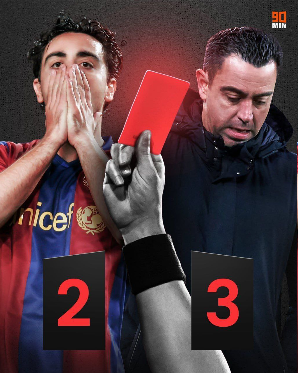 عکس| آمار عجیب ژاوی در بازی مقابل پی اس جی