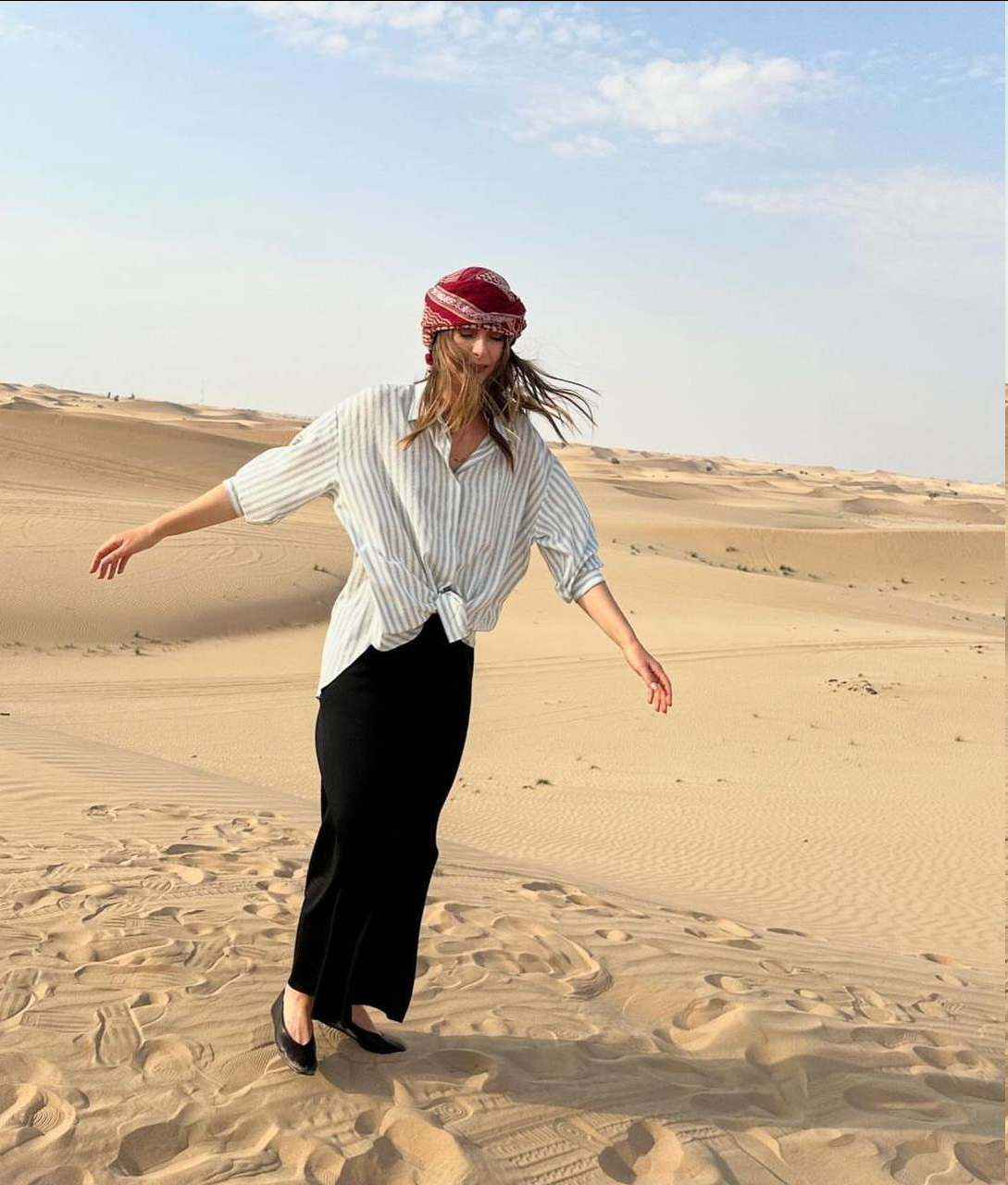 عکس | ماریا شاراپووا در صحرای دبی 2