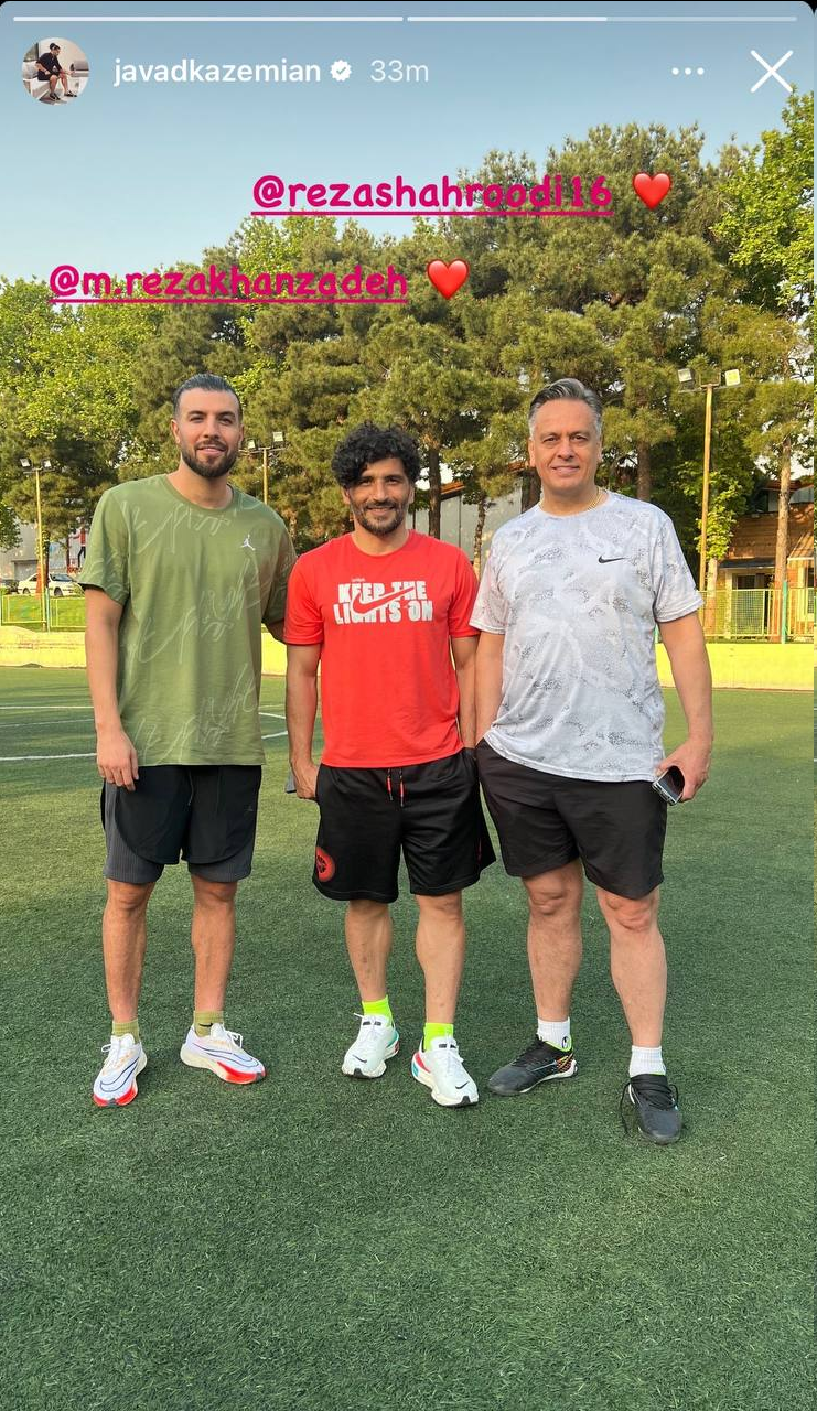 عکس| تمرین جواد کاظمیان با مالدینی!