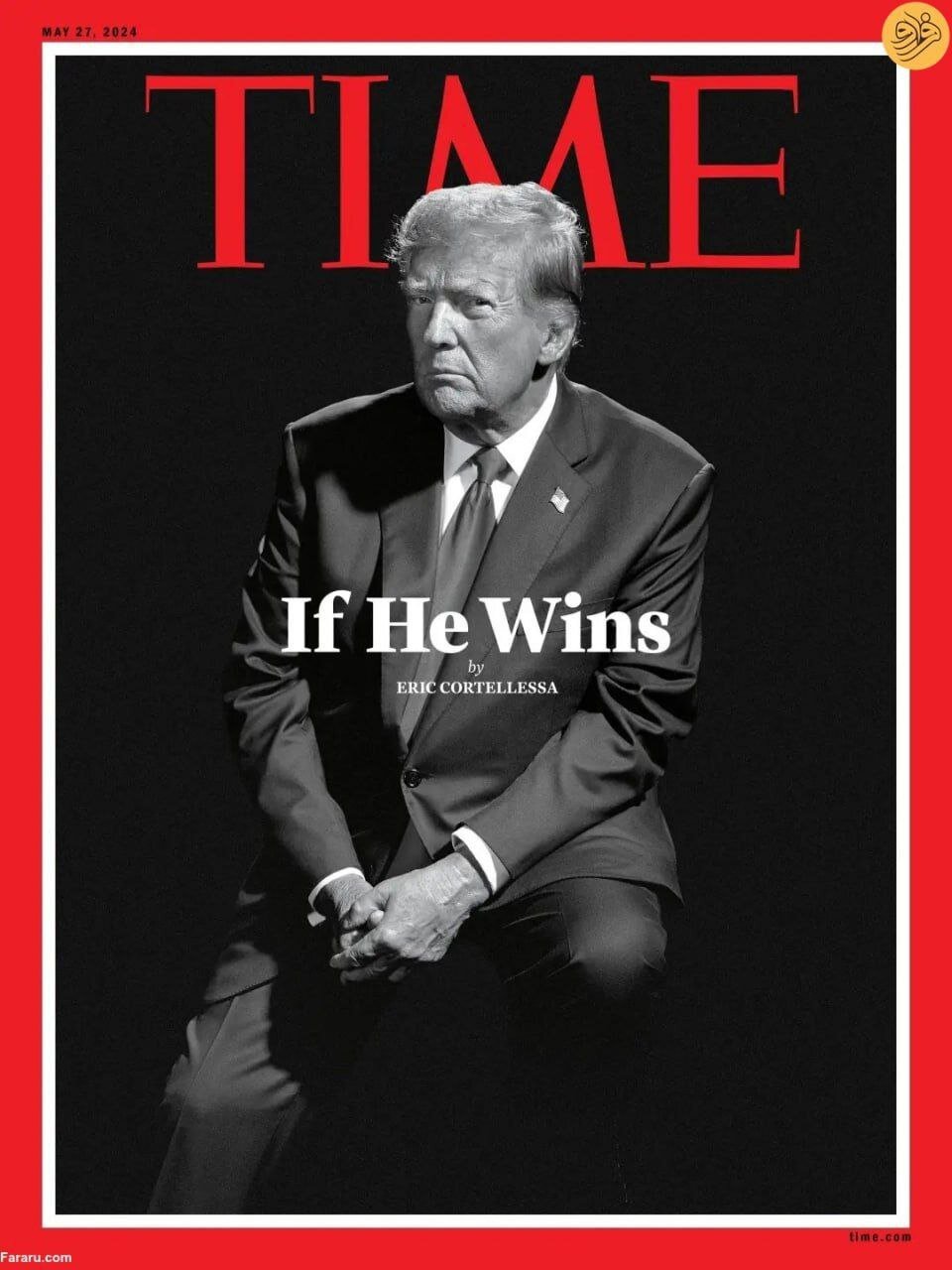 عکس | عکس معنادار دونالد ترامپ روی مجله تایم