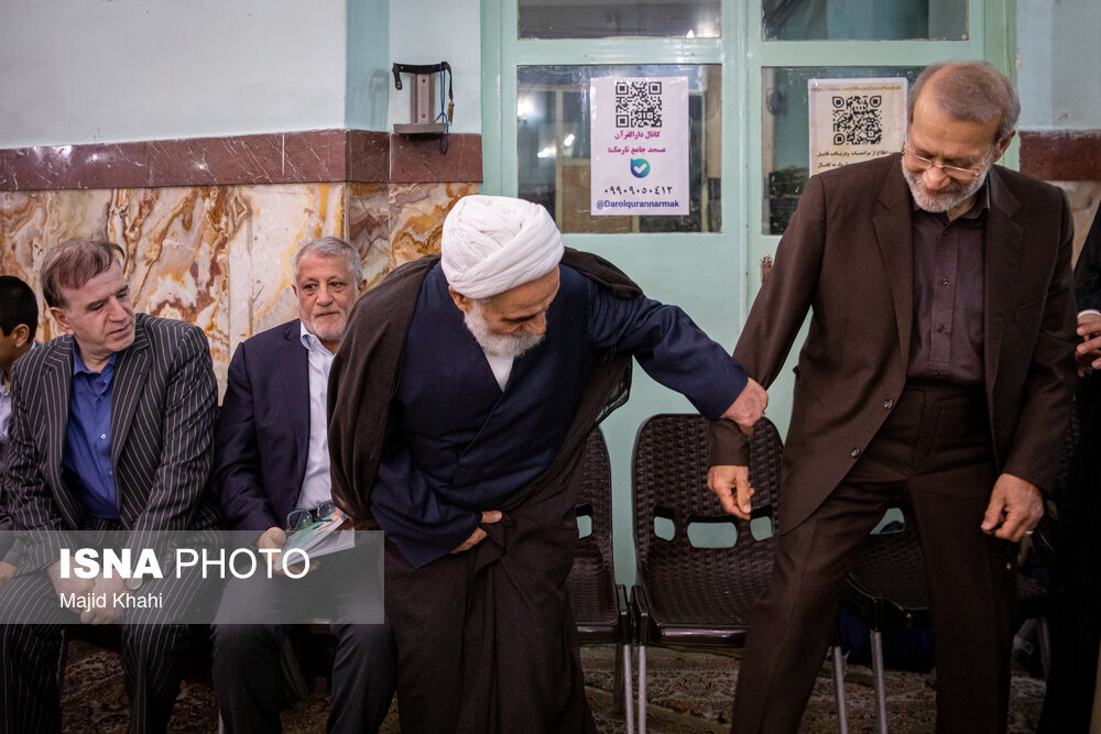 عکس خاص از ناطق نوری و علی لاریجانی /هم محسن هاشمی بود هم علی مطهری