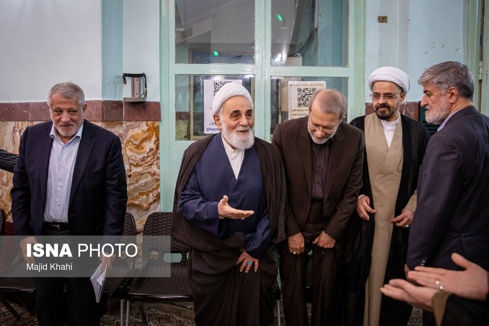 عکس خاص از ناطق نوری و علی لاریجانی /هم محسن هاشمی بود هم علی مطهری