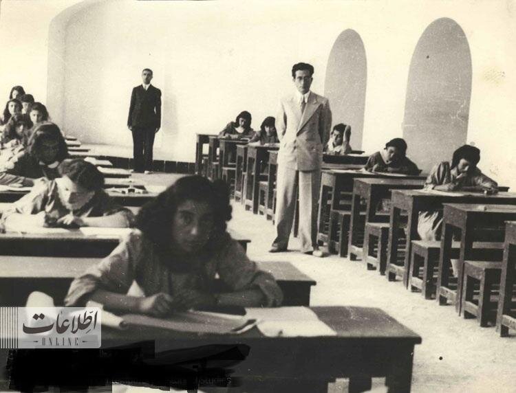 تهران قدیم | عکس دبیرستان دخترانه در تهران ۹۰ سال پیش