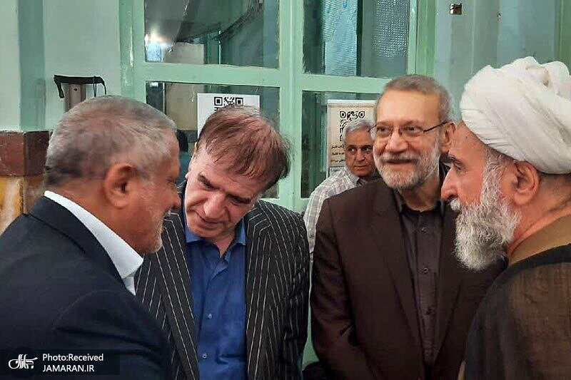 تصاویری از علی لاریجانی و ناطق نوری در یک مراسم سالگرد شهید مطهری/ محسن هاشمی هم آمد