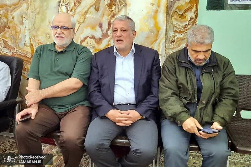 تصاویری از علی لاریجانی و ناطق نوری در یک مراسم سالگرد شهید مطهری/ محسن هاشمی هم آمد