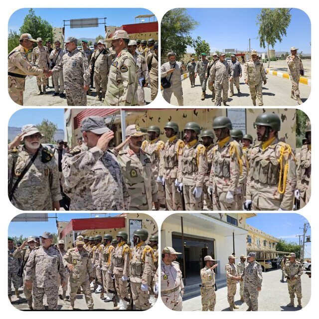 تصاویری از فرمانده بلندپایه سپاه در مرزهای سیستان و بلوچستان