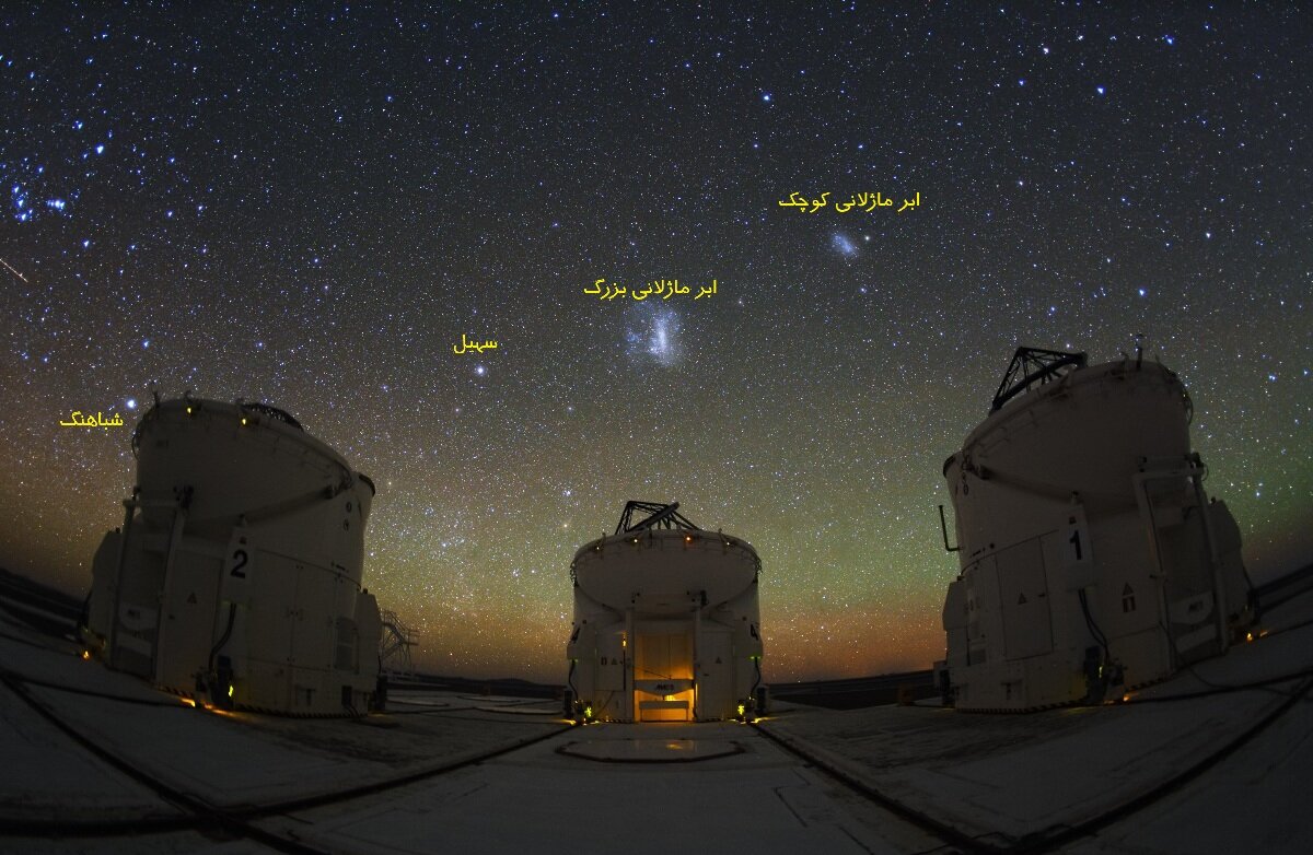 تلسکوپ‌های کمکی رصدخانه بسیار بزرگ VLT چشم‌انداز نفس‌گیری را زیر آسمان...