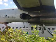تصاویر | اولین عکس‌ها از سقوط هواپیمای فوکر ۵۰ هنگام برخاستن از فرودگاه موهلی بندر السلام در کومور