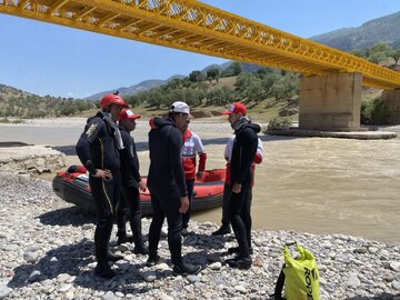 تداوم تلاش ها برای یافتن  کودک پنج ساله غرق شده  در رودخانه خرسان