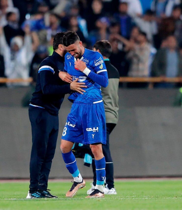 عکس| اشکهای یک استقلالی پس از شاهکار بلانکو