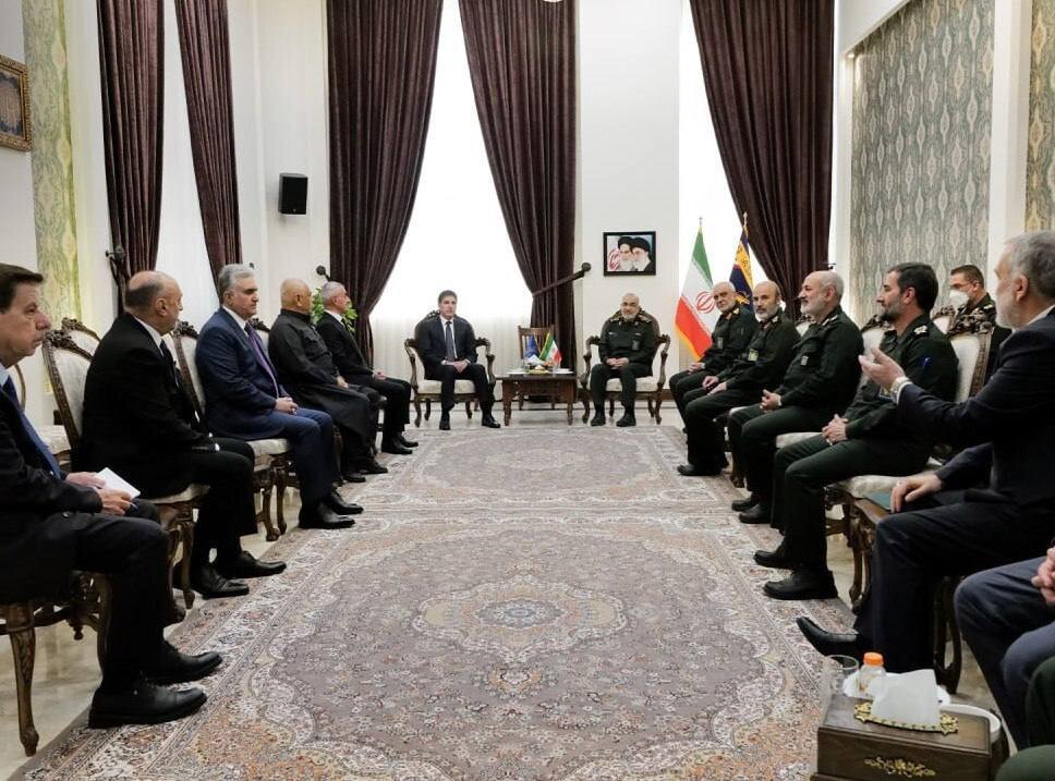 رایزنی نظامی - امنیتی فرمانده کل سپاه و نیچروان بارزانی +جزئیات مهم