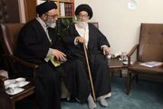 ببینید | گریه شدید و تلخ پدر آیت‌الله آل هاشم درپی شهادت پسرش