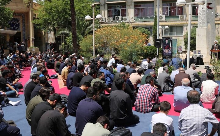 ببینید | تصاویری از مراسم سوگواری دانشجویان امیرکبیر درپی شهادت سید ابراهیم رئیسی