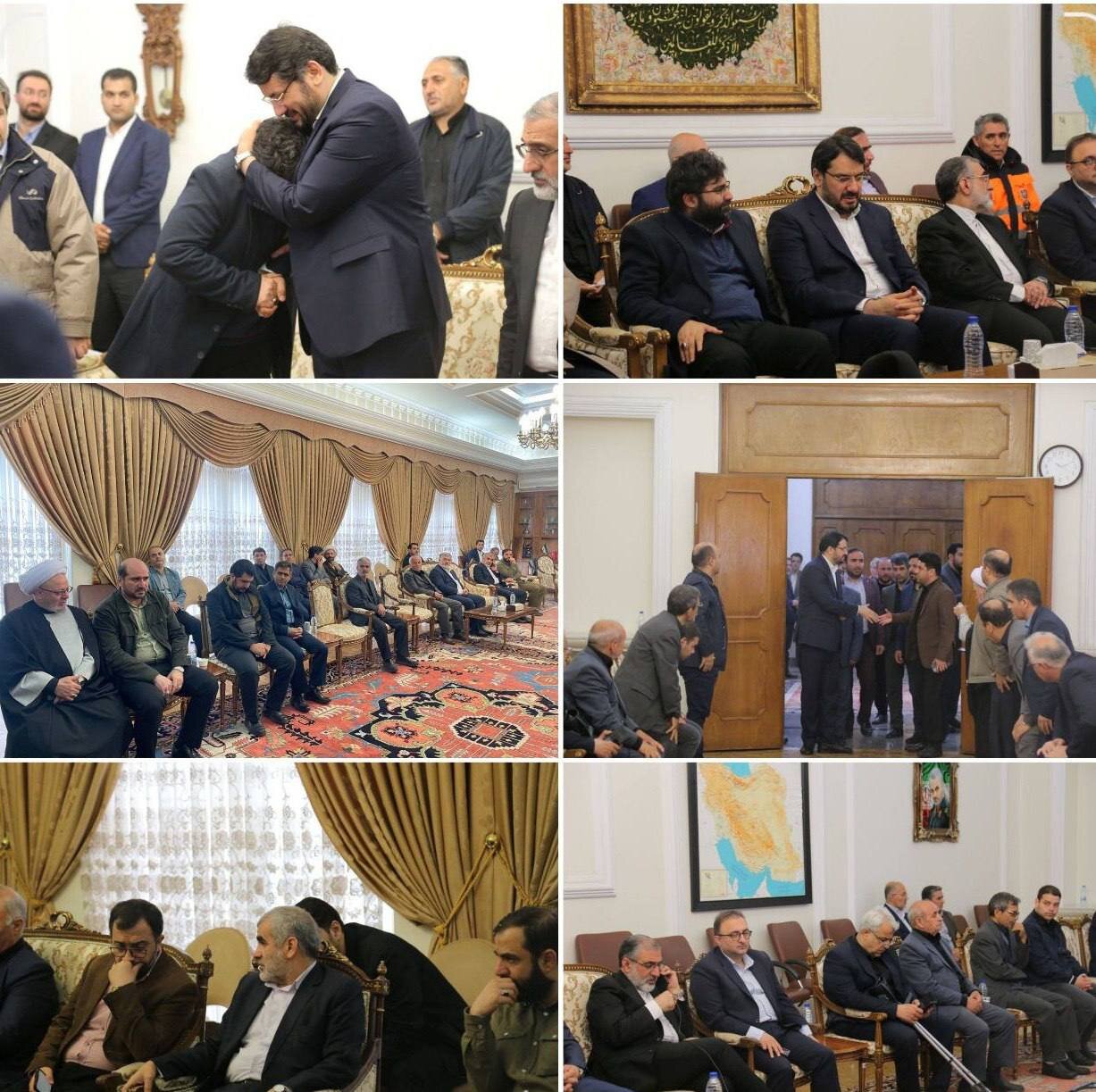 گریه های بذرپاش بعد از شهادت رئیسی /اعضای دولت به استانداری آذربایجان شرقی رفتند