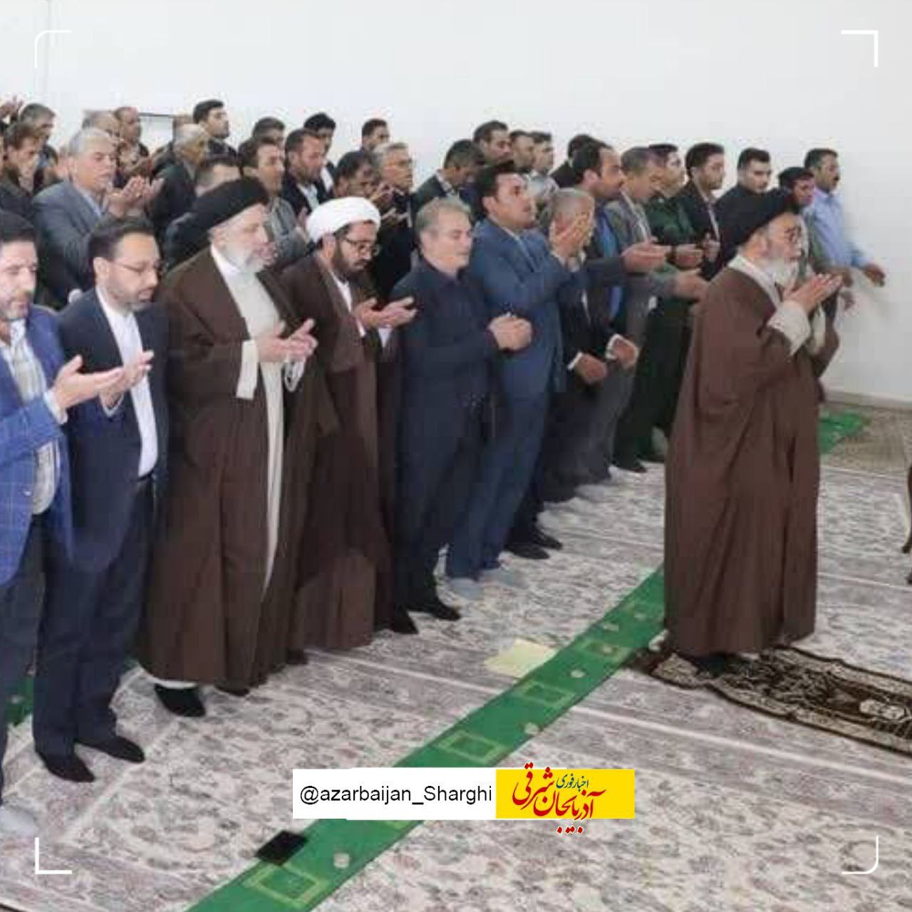 عکسی از آخرین نماز رئیسی و آل‌هاشم پیش از شهادت