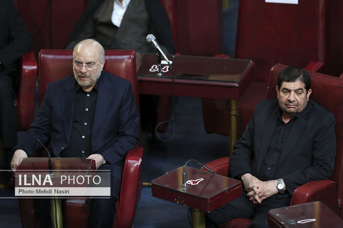 عکس | هم نشینی قالیباف و مخبر در مراسم افتتاحیه مجلس خبرگان