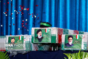 اولین تصویر از تابوت رئیسی و ۷ شهید خدمت پیش از مراسم تشییع در تهران