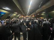عکس | حال‌وهوای مردم در متروی تهران دقایقی بعد از تشییع پیکر ابراهیم رئیسی و همراهان