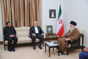 رهبر انقلاب در دیدار با هنیه: آقای مخبر جهت گیری‌های رئیس جمهور فقید را درباره فلسطین، با همان انگیزه ادامه خواهد داد