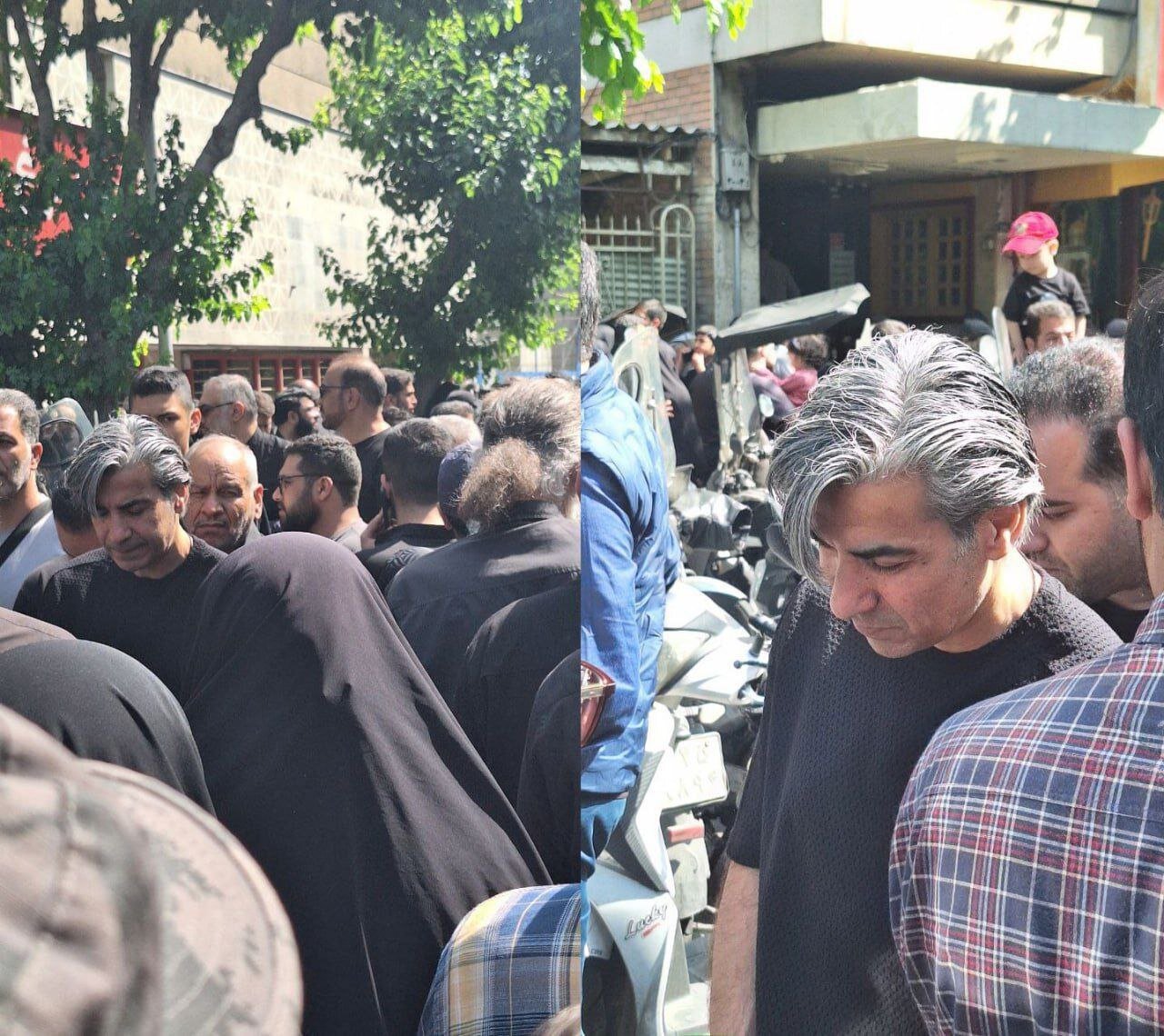 عکس | چهره غمگین وحید شمسایی در مراسم تشییع رئیسی