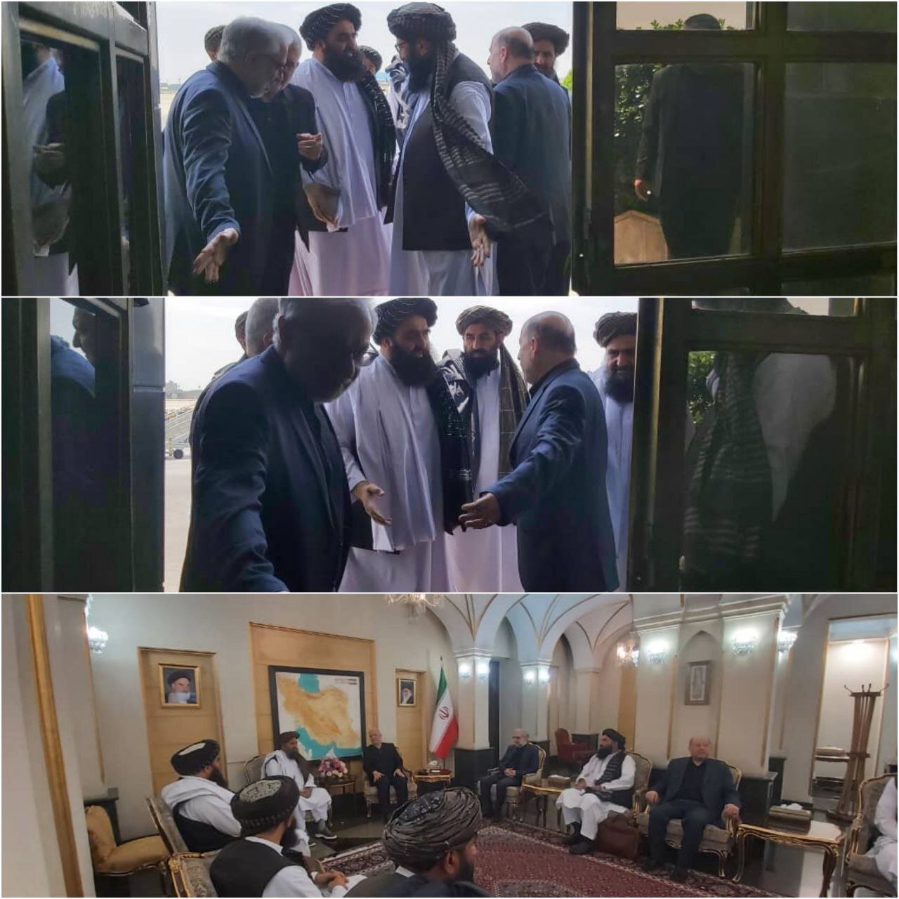 عکس | ورود هیئت بلند پایه طالبان به تهران جهت شرکت در مراسم تشییع پیکر رئیسی و همراهان