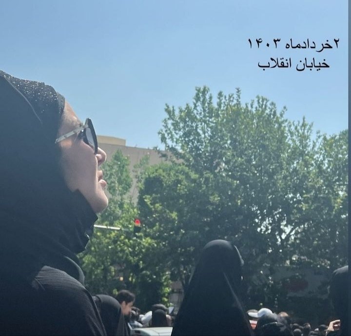 عکس | حضور ملیکا زارعی در مراسم شهید ابراهیم رئیسی