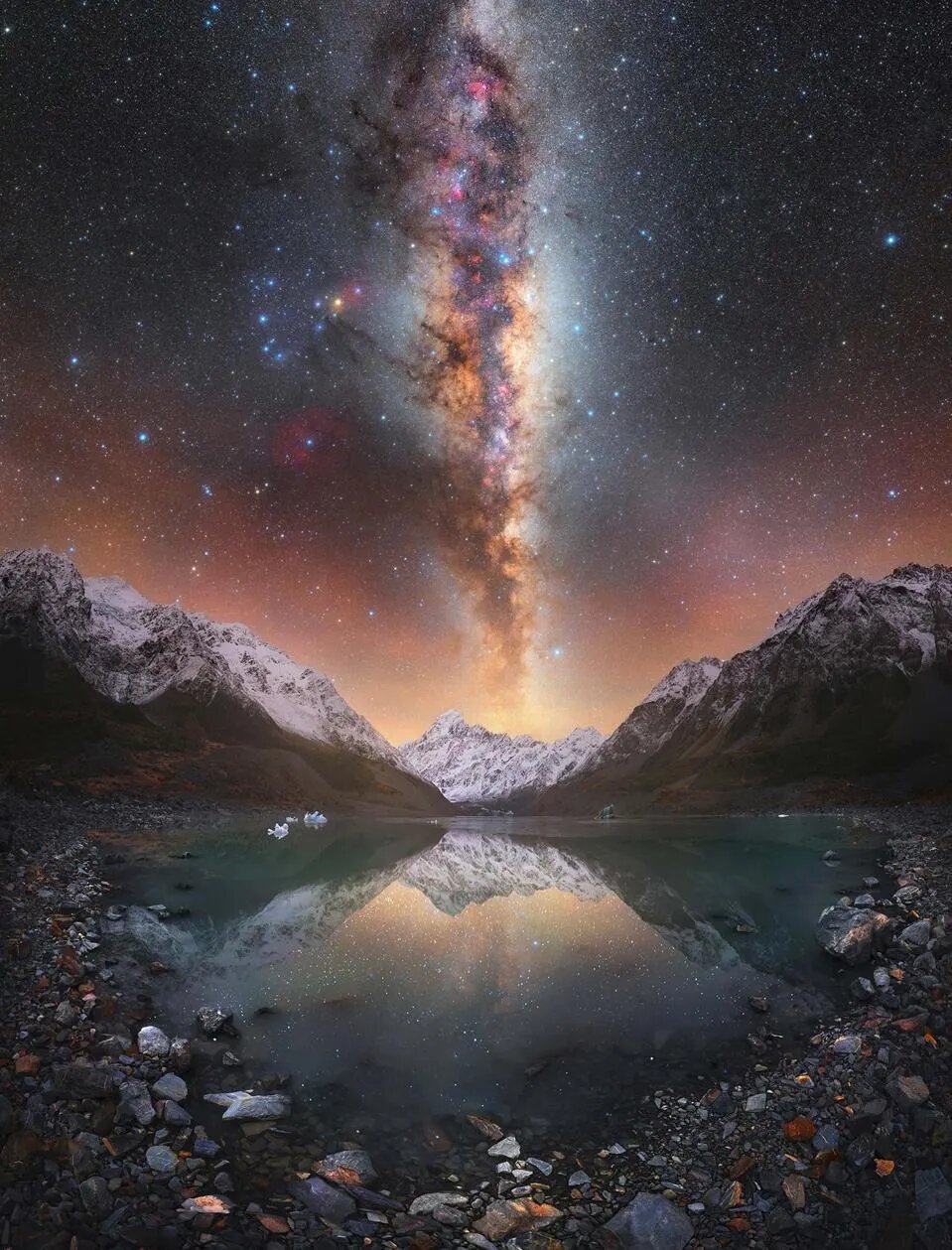 تصاویر | راه کاهکشان در آیینه دریاچه