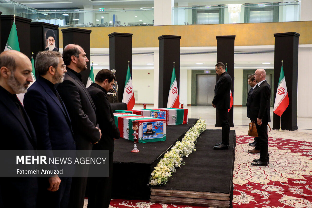 سیاسیون خارجی اینگونه به شهید رئیسی، وزیرخارجه و سرتیپ موسوی ادای احترام کردند +تصاویر