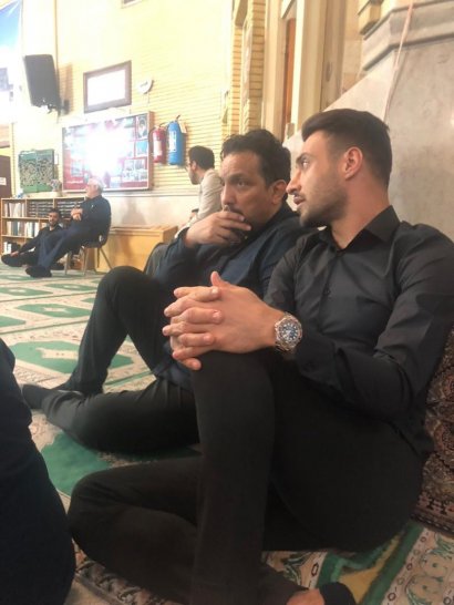 عکس| شجاع خلیلزاده با مربی تیم ملی در مراسم یادبود شهدای خدمت