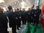 ببینید | تصاویر تازه از حضور مخبر در مراسم تدفین شهید موسوی در حرم عبدالعظیم
