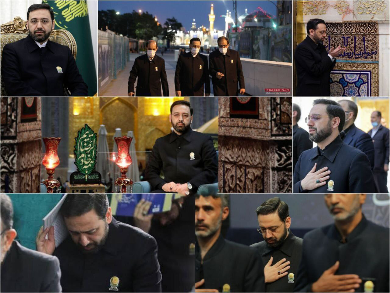 عکس | تصاویری از استاندار آذربایجان شرقی با لباس خادمی امام رضا(ع)