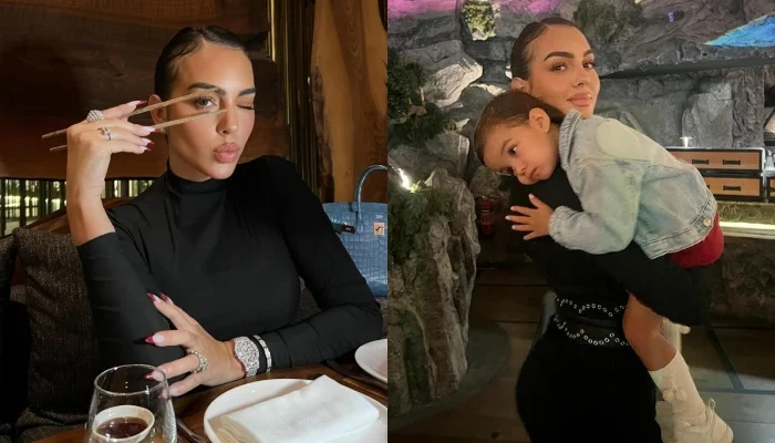 عکس| رخت مشکی بر تن جورجینا!