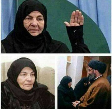 تصاویری از سید حسن نصرالله در کنار مادرش