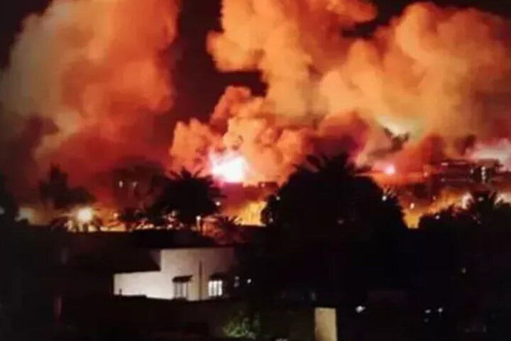 ببینید | وقوع آتش‌سوزی گسترده در اسرائیل در پی اصابت موشک‌های حزب الله