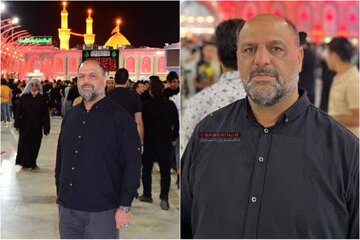 تصاویری از وداع با پیکر مستشار نظامی شهید شده در سوریه/ فرمانده بلندپایه سپاه هم حضور داشت