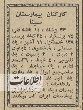 هزینه‌ دندان‌پزشکی و آزمایش در بیمارستان سینا ۶۰ سال پیش +عکس