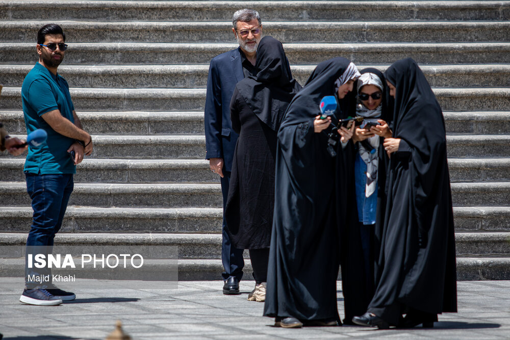 تصاویر حضور نامزدهای ریاستجمهوری در حیاط پاستور بعد از جلسه هیئت دولت