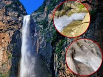 تبلیغات چینی‌ها درباره بلندترین آبشار آسیا دروغ از آب درآمد / عکس
