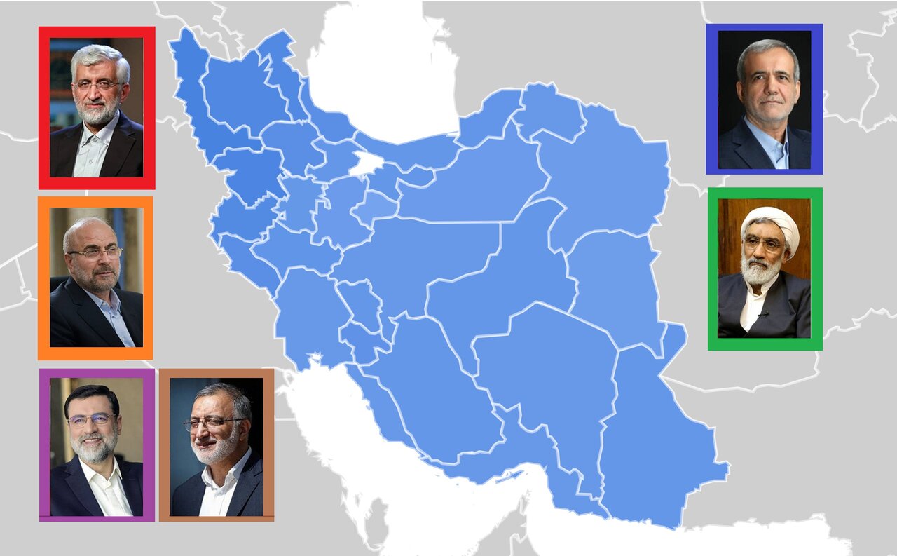 ریزش طرفداران جلیلی به نفع قالیباف و قاضیزاده؟ / تحلیل آماری «گوگلترندز» از تغییر توجه به نامزدها پس از مناظره اقتصادی / نمودار