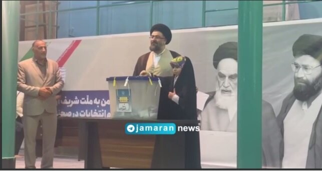 تصاویری از عروس امام و پسرش یاسر خمینی در روز رأی گیری انتخابات ریاست جمهوری / سرلشکر باقری و یک مرجع تقلید هم رأی دادند 4