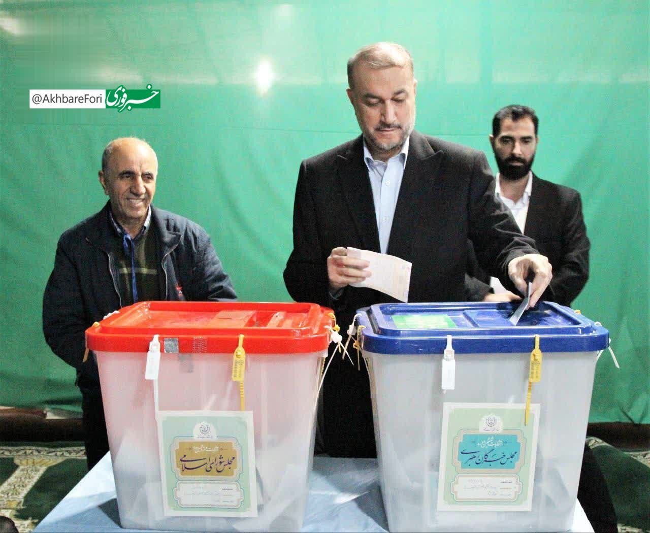 تصاویری از آخرین رأی دادن امیرعبداللهیان پیش از شهادت 2